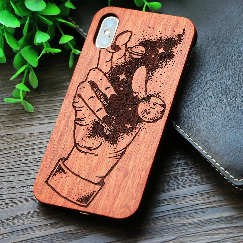 PCNew Мандала Деревянный чехол для телефона для iPhone 6 6S 7 8 Plus X XS MAX XR для samsung Galaxy S7 Edge S8 Plus Note 8 9 чехол для телефона Деревянный чехол - Цвет: PCNew