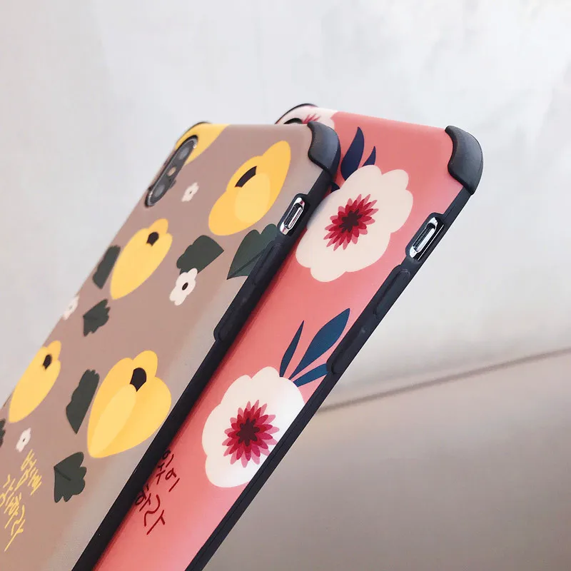 Cute Summer tulip flower Soft IMD Silicone Phone Case Fundas Coque For iPhone 7 7Plus 6 6S 8 8PLUS X XS Max XR protection cover |