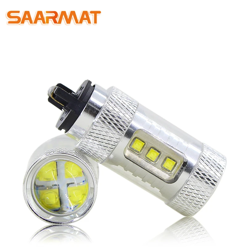 

2x светодиодные безошибочные лампы PWY24W PW24W DRL, указатели поворота или дневные ходовые огни для Audi BMW Mercedes-Benz Peugeot Volo VW Skoda