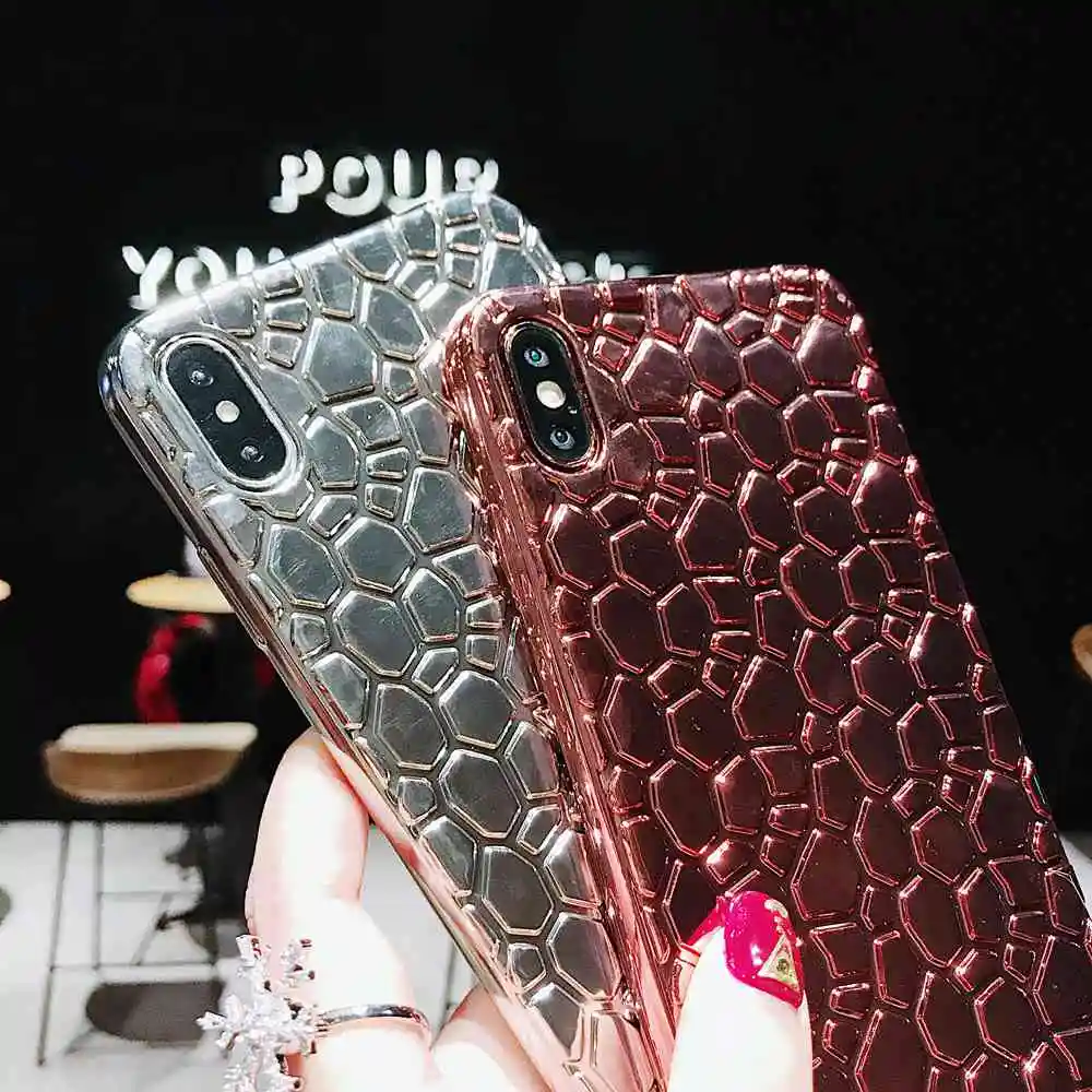 Crocodile pattern crack Back For iphone 6 6S 7 8 Plus Case Cover Anti-Slip Soft TPU Silicon XR X XS MAX Cases Capa |