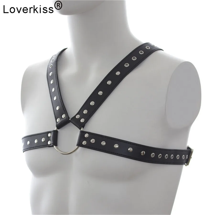 Мужская портупея Loverkiss из искусственной кожи фетиш эротические игрушки для