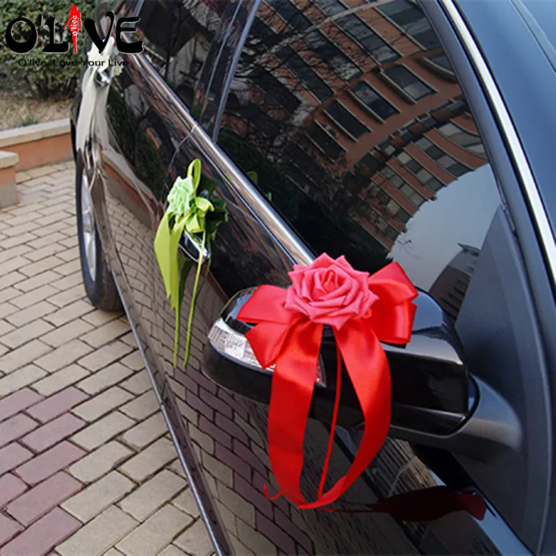 Искусственный цветок свадебное украшение для автомобиля узел из пеноматериала