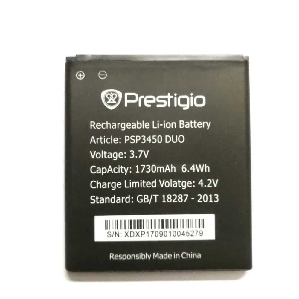 Сменный аккумулятор для Prestigio MultiPhone 1730 мАч PSP 3450 DUO мобильный телефон|duo battery|mobile phone