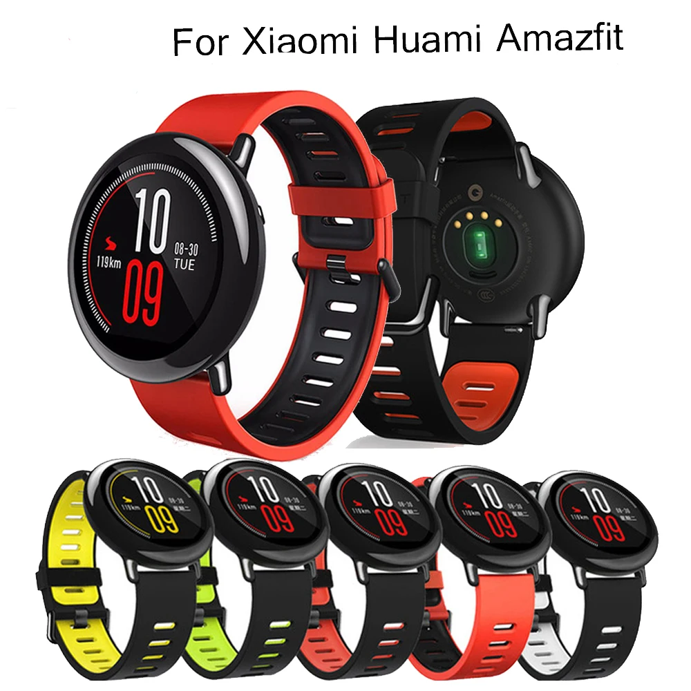 Силиконовый ремешок для Xiaomi Huami Amazfit Stratos 2 Pace Smart Watch Band 22 мм спортивный ремешок для samsung gear S3 huawei GT Active