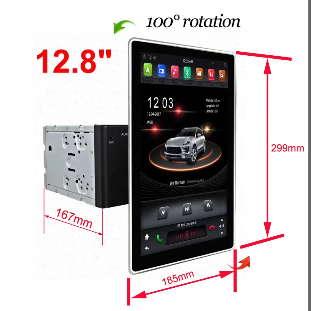 12 8 &quotTesla Android 1 4 + 32G Универсальный Автомобильный мультимедийный радио dvd плеер для