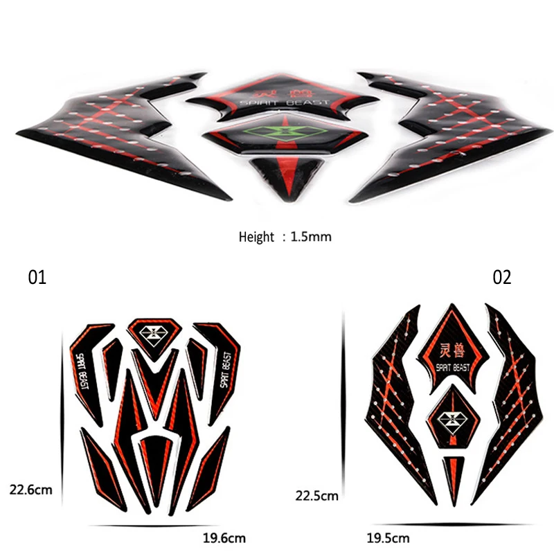 Светоотражающие 3D наклейки на мотоцикл наклейка бензобак для мотокросса