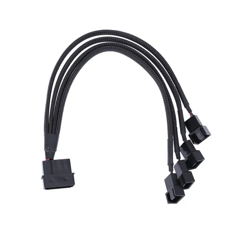 Горячая продажа 2 шт 4pin IDE Molex к 4 портам 3Pin/4Pin PC охлаждающий вентилятор кабель