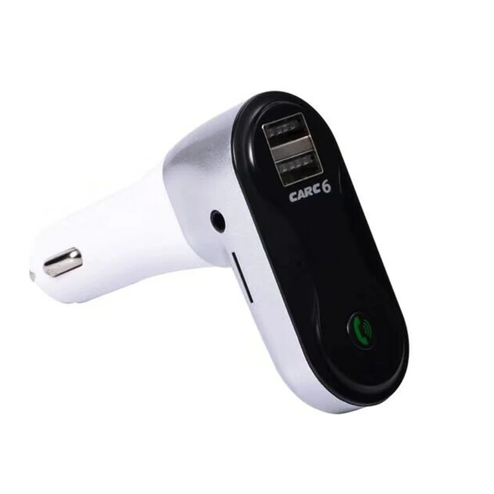 Серебристый Fm-передатчик Aux модулятор беспроводной Bluetooth Handsfree автомобильный комплект автомобильный аудио mp3-плеер с двумя USB Автомобильное зарядное устройство TF SD USB lcd - Название цвета: Серебристый