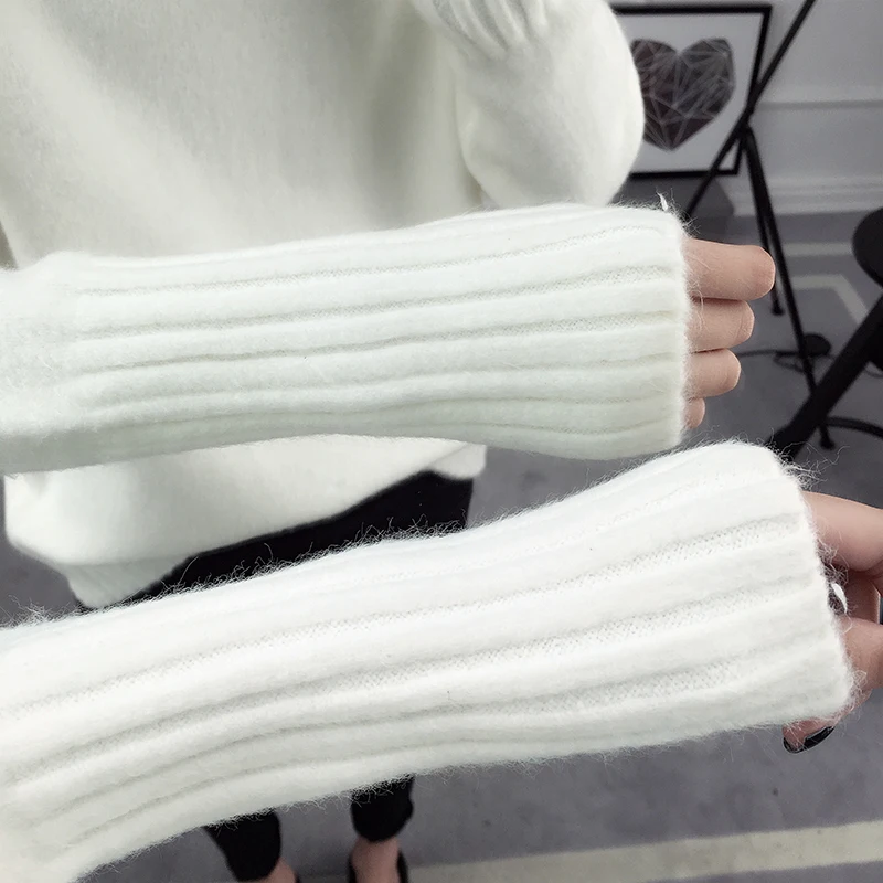 Free Size Yauamdb Women Sweater Autumn Spring Female Turtleneck Knitted Pullovers Ladies Solid Knitwear Warm Loose Clothing Y34 | Женская