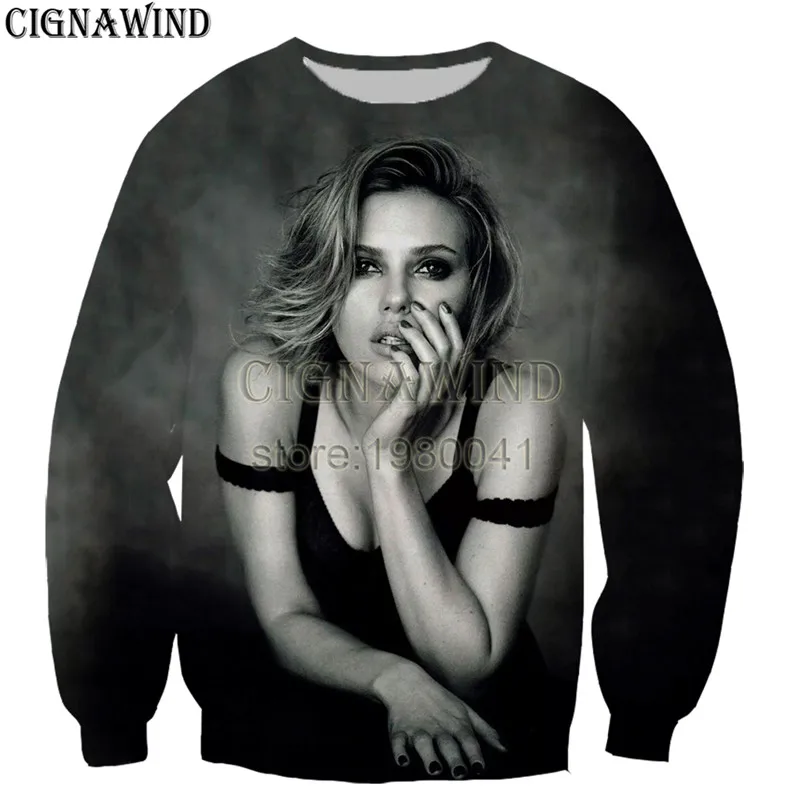 Новый Harajuku Scarlett Johansson 3D печатные забавные толстовки Модные мужские/женские