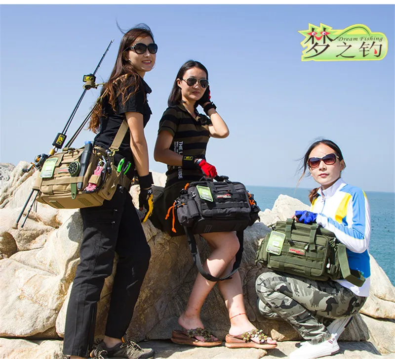 Dream Fishing M25 36*18*23 см 1200D нейлоновые многофункциональные рыболовные сумки со съемным ремнем, водонепроницаемая сумка для снастей, зимняя удочка, сумки для приманки