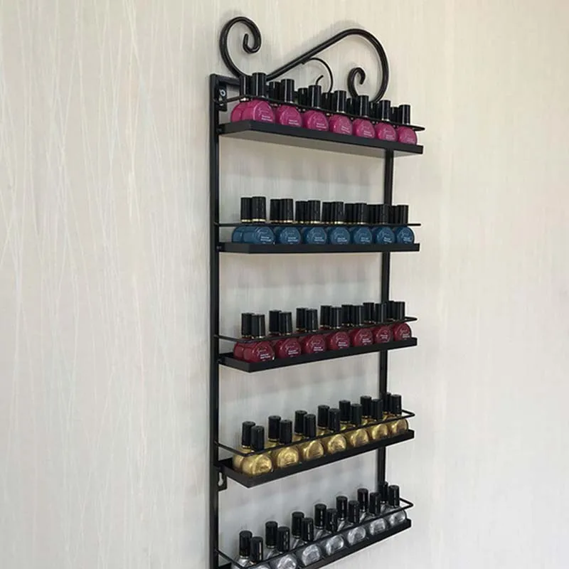 Подвесная полка из кованого железа для хранения лака ногтей|storage hanging shelves|hanging