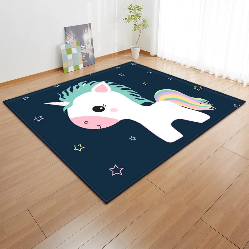 Модные Милые 3D ковры с принтом единорога для гостиной домашние большие коврики