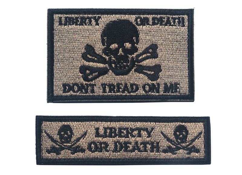 AHYONNIEX 1 комплект 2 шт. Lembroidery Liberty или Death patches Тактическая Военная ткань патч 3D флаг