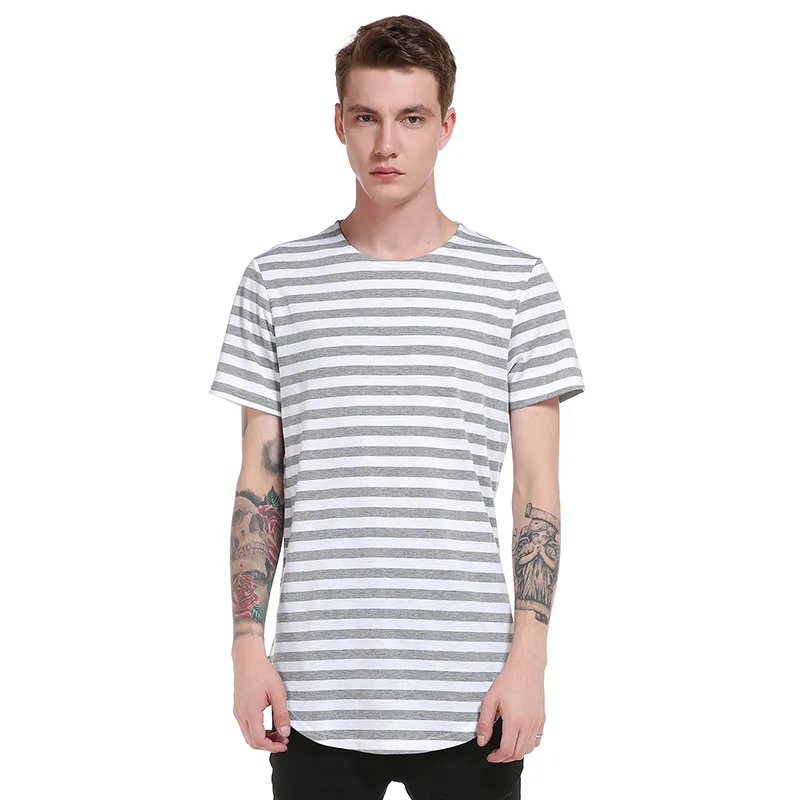 

New vogue T Shirt Men Nice Vogue Line Striped Unique Design Casual Tshirt Homme Short Sleeve Hip Hop Fashion T-shirt Men