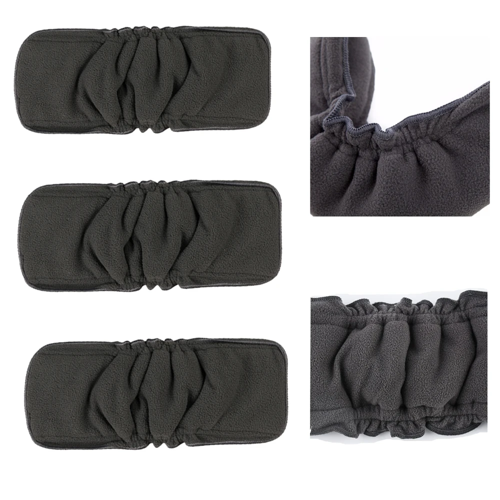 30 Pieces Bamboo Charcoal Diaper Inserts Double Gussets Carbon Bamboo Liners Best Style Prevent Leakage for Pocket Cloth Diaper