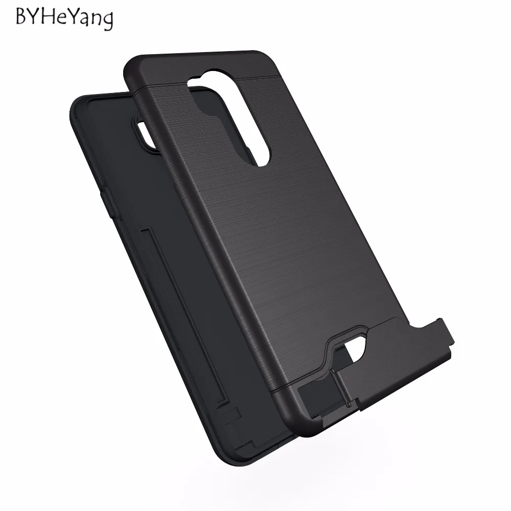 BYHeYang For LG G7 Case for ThinQ Cover Shockproof TPU + PC Brushed Dual Layer Armor Card Slot G710 |
