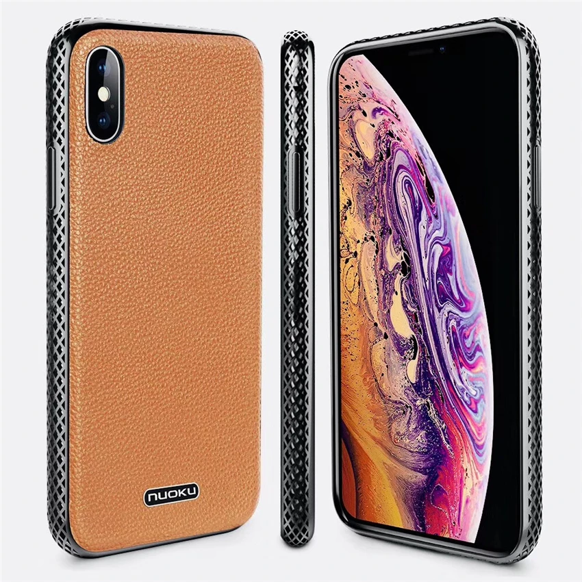 Роскошный чехол для телефона из натуральной кожи для iPhone 7, 8 Plus, X, бизнес, мягкая задняя крышка из ТПУ для iPhone XR, XS Max, теплоотвод, чехол