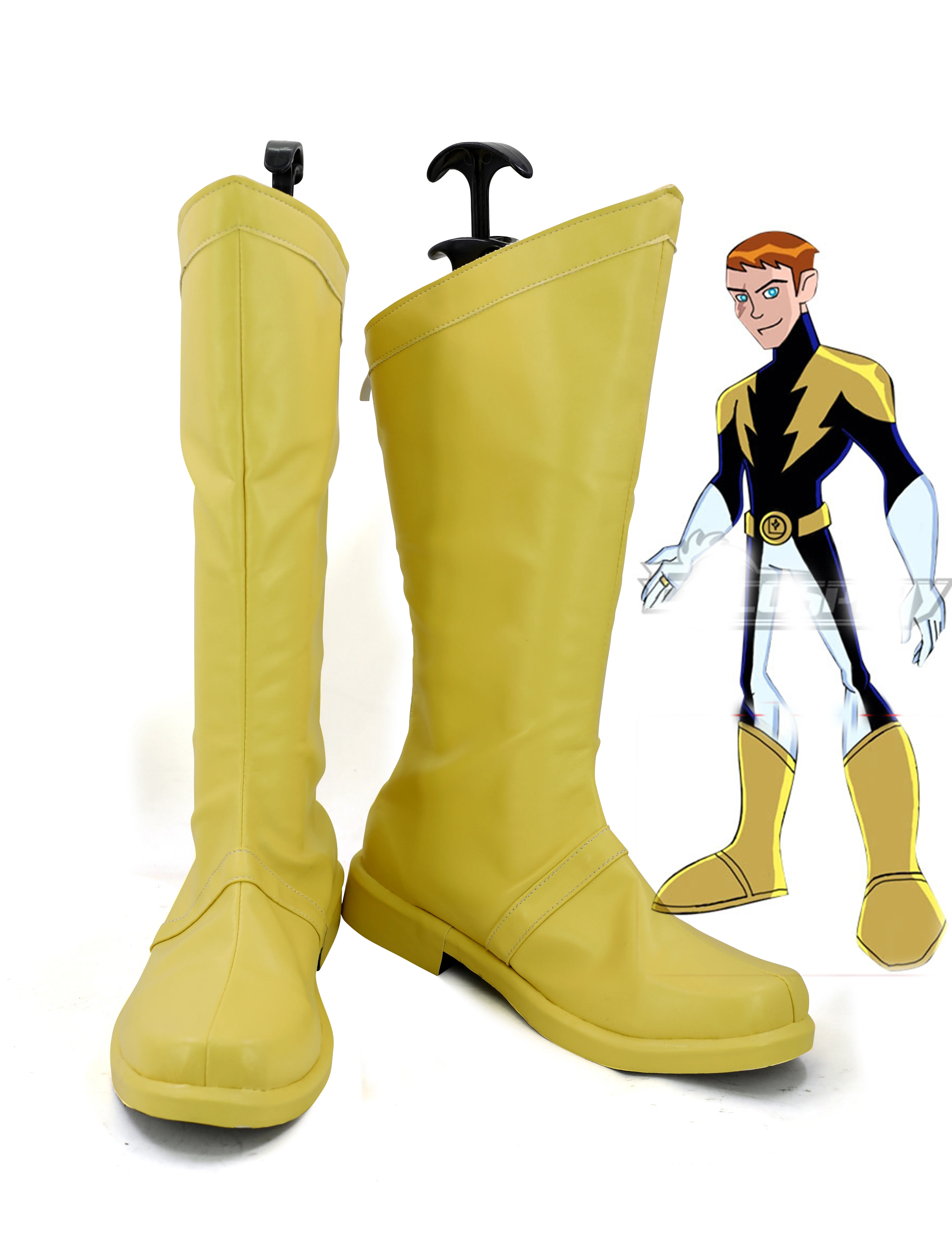 

Legion of Super-Heroes Lightning Lad Cosplay Shoes Yellow Boots Lightning Lad Costume Props Shoes Custom Made