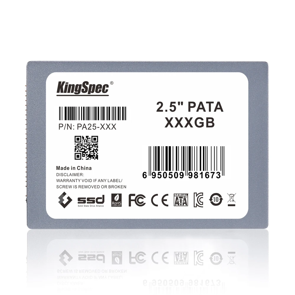 PA25-128 Kingspec 2.5 "IDE 120 ГБ 128 PATA SSD твердотельный диск 44 pin для IBM T41 T43/Dell D610 Бесплатная