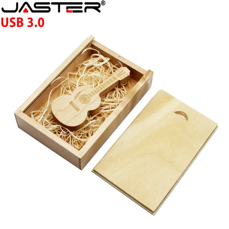 JASTER USB 3,0 логотип клиента деревянная гитара скрипка usb+ коробка USB флэш-накопитель подарок 4 ГБ 8 ГБ 16 ГБ 32 ГБ 64 ГБ(более 10 шт. бесплатный логотип