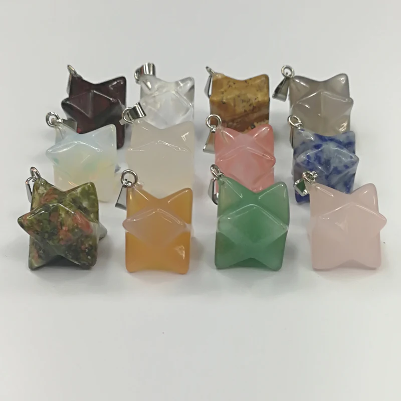 

geometry natural stone pendants Necklace for Jewelry making fashion personality Charm accessories 12pcs/lot Free shipping