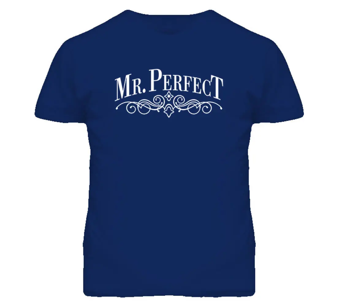 

Mr Perfect Retro Wrestling T Shirt 100% Cotton Letter Printed T-Shirts Men Brand Printed 100% Cotton Shirt Top Tees