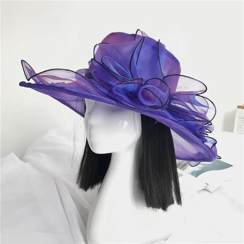 

Linglewei New Lady Church wedding Dress Derby Hat formal/vacation floral organza Hat