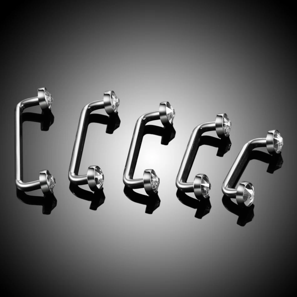 1 шт., G23, титановая внутренняя нить, кристалл, драгоценный камень, поверхность штанги, Пирсинг 14 г, серебро, микро Кожный Якорь, пирсинг, ювелирные изделия для тела