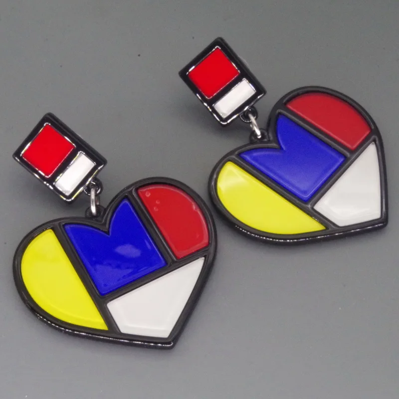 F. J4Z Новое поступление вечерние Висячие серьги модные уникальные цветные