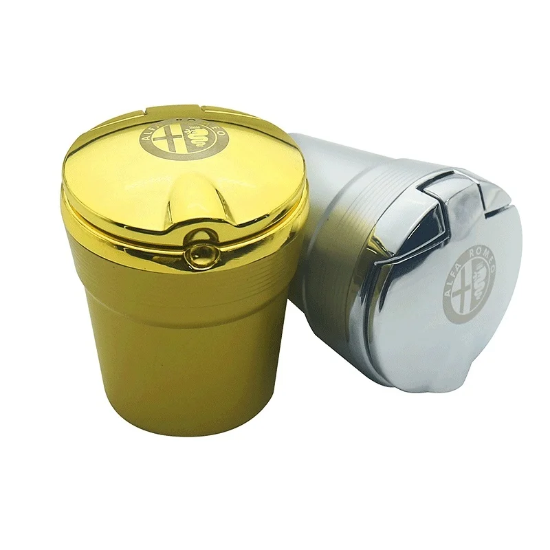 Автомобильный светодиодный портативный автомобильный логотип пепельница для