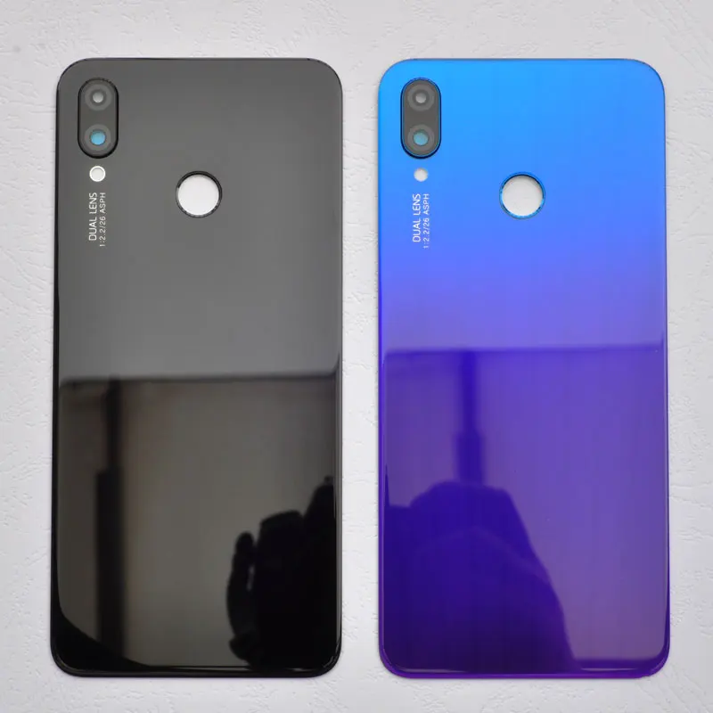 BINYEAE новая стеклянная крышка батареи для huawei Nova 3i задняя крышка корпуса с объективом камеры+ логотип+ клей