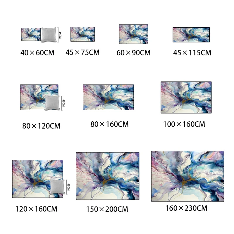 Коврики и коврики с абстрактным рисунком для гостиной в скандинавском стиле