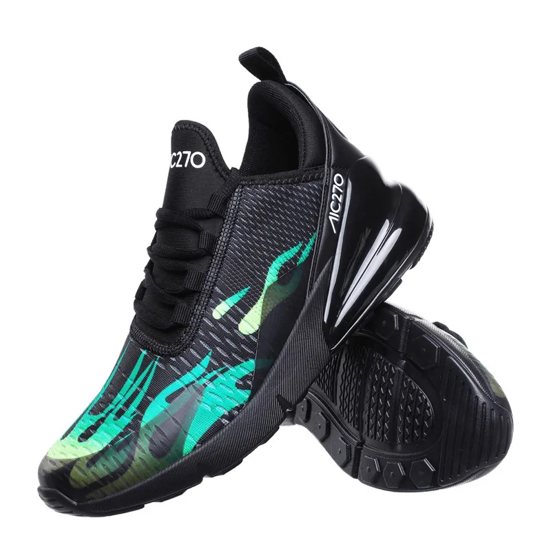 Бренд 270 мужские кроссовки стильные суперлегкие черные зеленые спортивные
