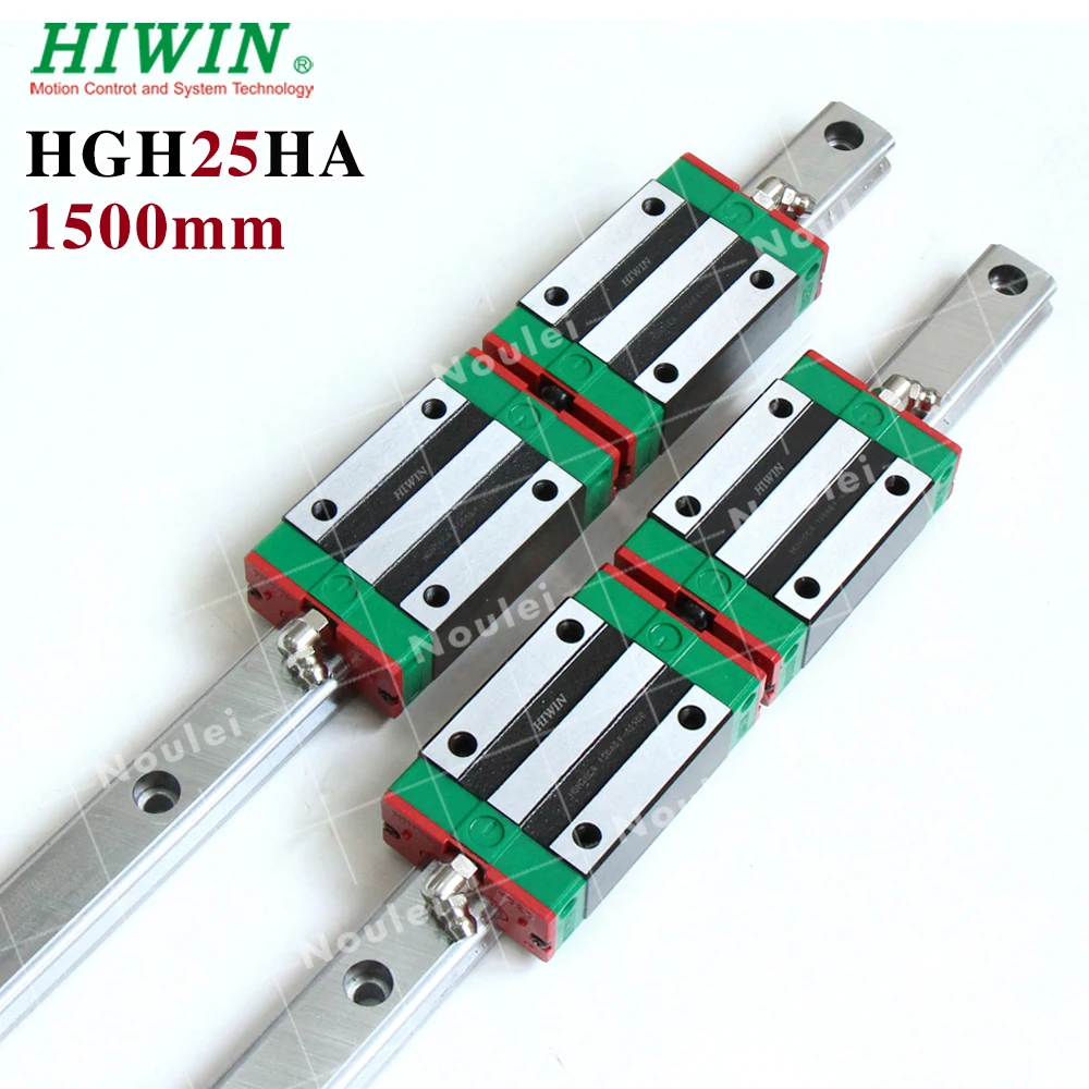 HIWIN HGH25 1500 мм 4 шт. линейный направляющий рельс и 2 HGH25HA Направляющий Блок