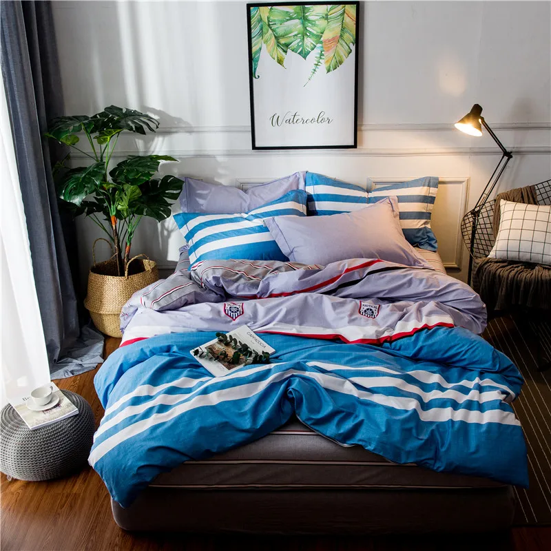 4PCS bedding set 2018 new 100% cotton bed duvet cover sheet pillowcase sets bedclothes for | Дом и сад
