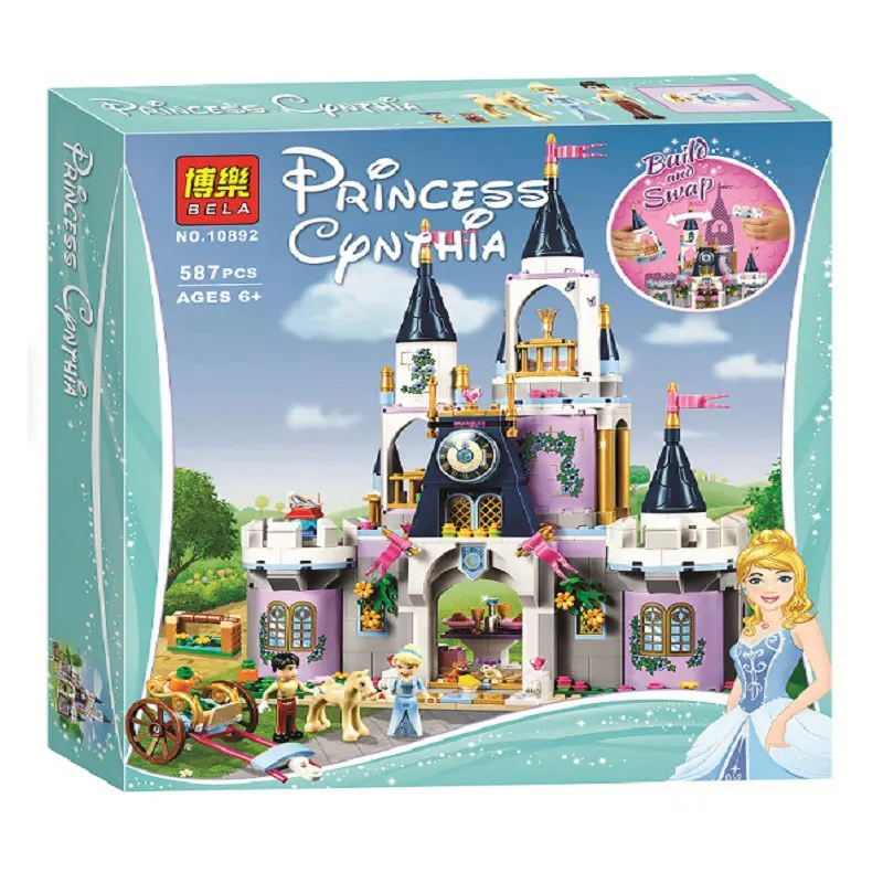 Bela Принцесса Золушка мечта замок строительный комплект Совместимость Legoings 41154