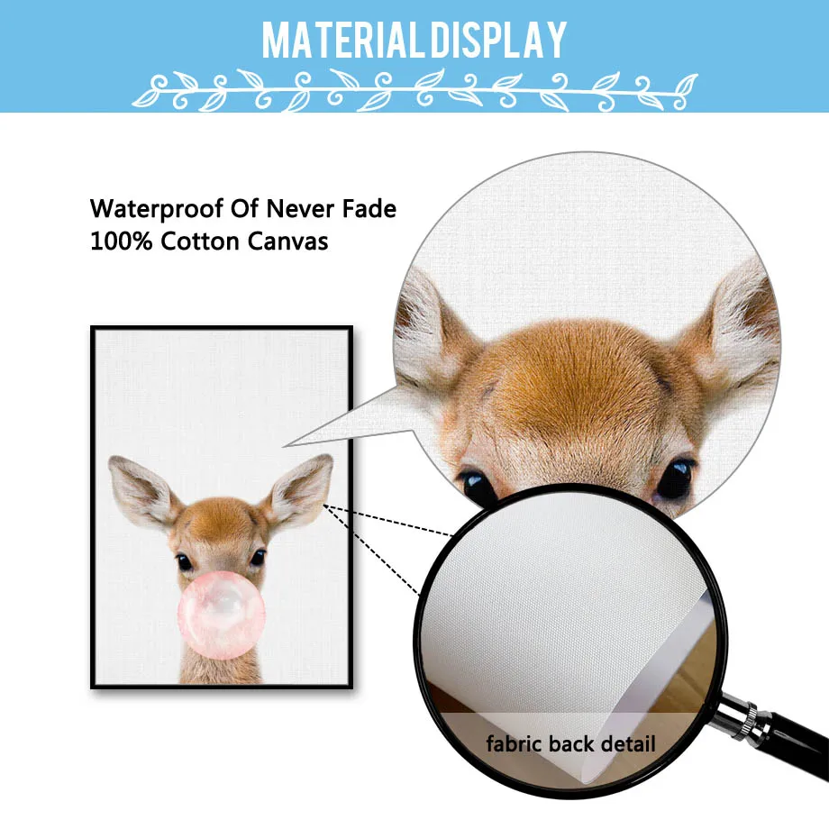 Альпака Панда Корова Жираф Олень пузырь скандинавские плакаты и принты