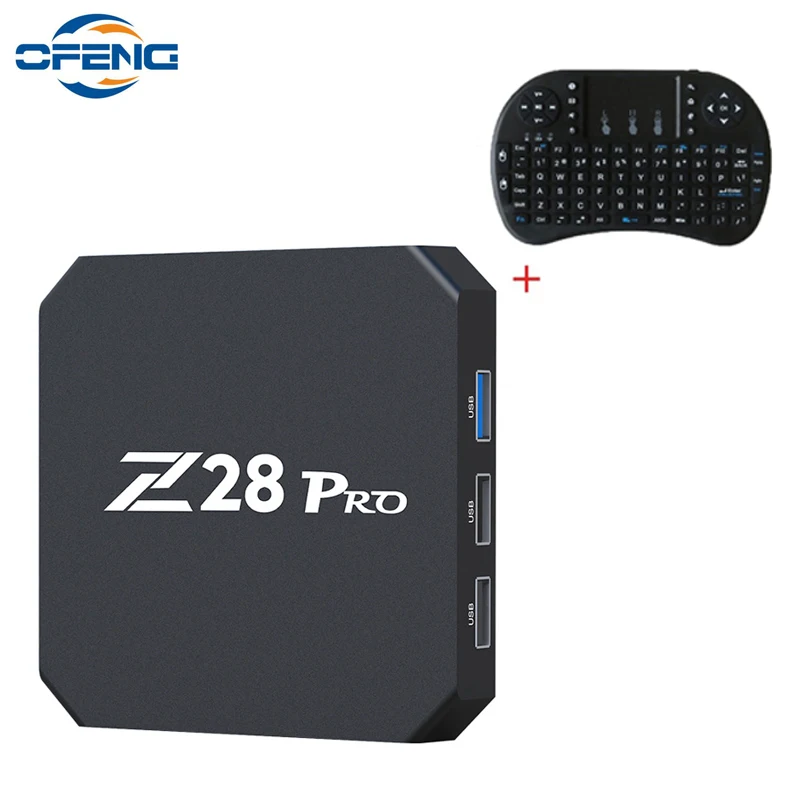 

ТВ-приставка Z28 PRO Smart TV Box RK3328, четырехъядерный процессор, 64 бит, UHD 4K VP9 H.265 1 ГБ/8 ГБ, 4 ГБ/32 ГБ, 2,4 ГГц/телефон, Wi-Fi BT4.1 HD, Android 7,1, ТВ-приставка