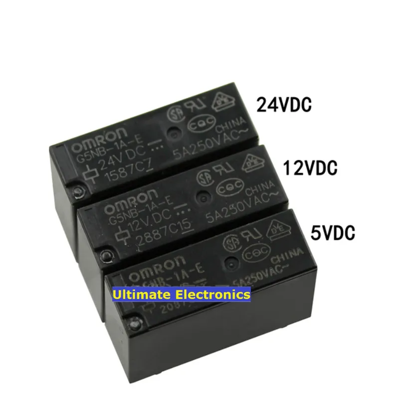 10 шт. G5NB-1A-E-5VDC G5NB-1A-E-12VDC G5NB-1A-E-24VDC DC5V DC12V DC24V 5A реле | Электронные компоненты и