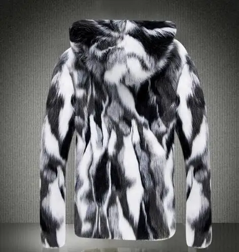 Мужское утепленное пальто с капюшоном и искусственным мехом мужская Кожаная