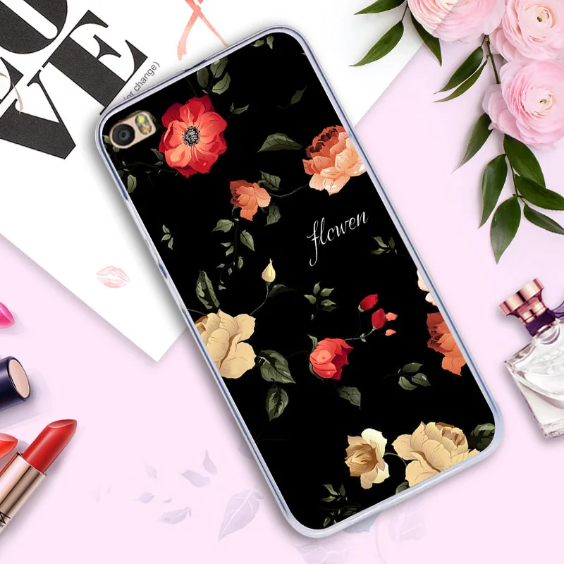 Case For Huawei P8 Max Cute Flamingo Color Print Cover P8Max 6.8&quot Flower Drawing Protective Phone Back Shell Vintage |