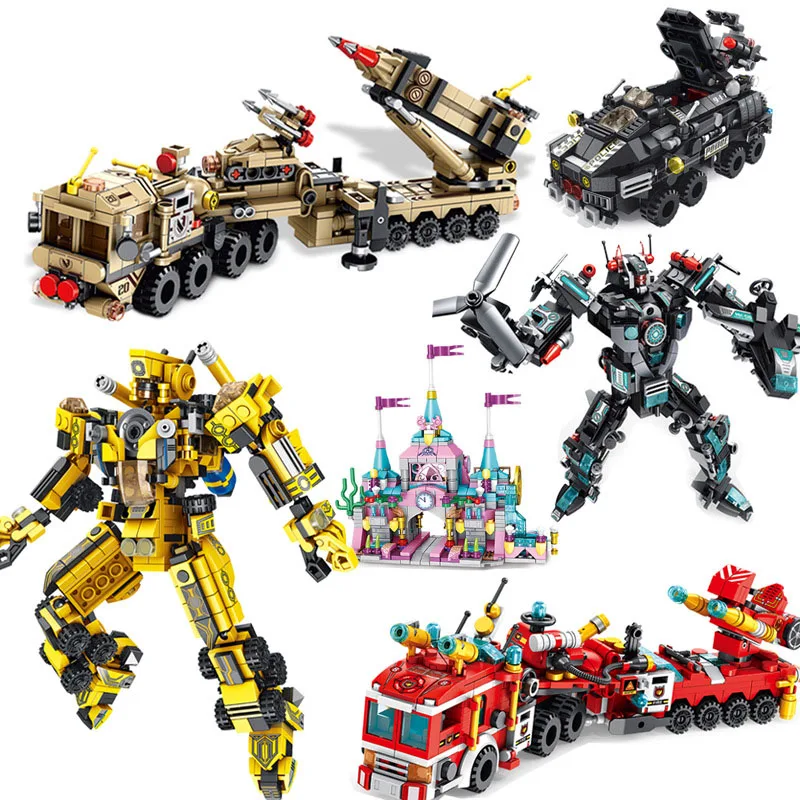 12-в-1 деформация совместима с Lego маленькие частицы собранные строительные блоки