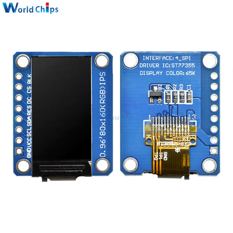 Ips 0,96 дюймов 8 Pin SPI HD 65K полноцветный TFT Модуль ST7735 Привод IC 80*160 ЖК-дисплей 3,3 В SPI интерфейс для Arduino DIY