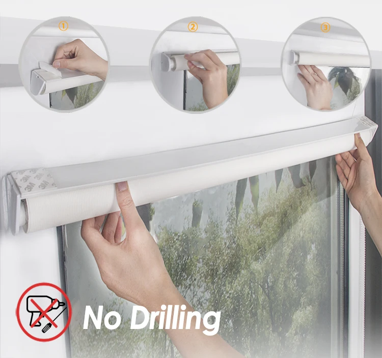 Windows рулонные шторы с зебровым принтом без дрели Простая установка двухслойный