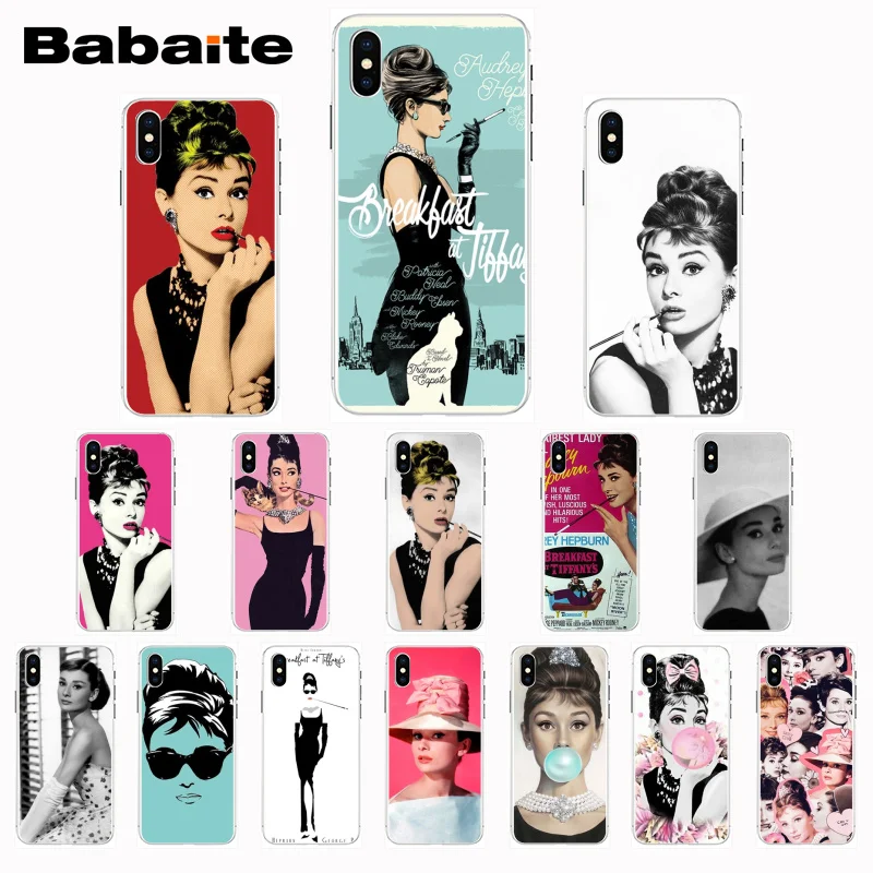 Babaite Одри Хепберн Новинка чехол для телефона Fundas для iPhone X XS XR XSMax 6 6S 7 7plus 8 8Plus Xs 5 5S 5c SE11 11pro 11promax