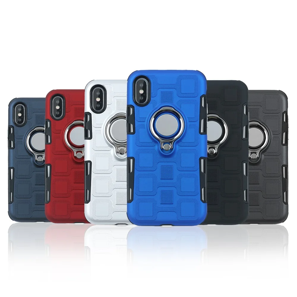 Shockproof Hard Cover For iphone 7 8 plus X 10 Luxury Armor Phone bag Case 6 s 6s XS MAX Finger Ring Metal |
