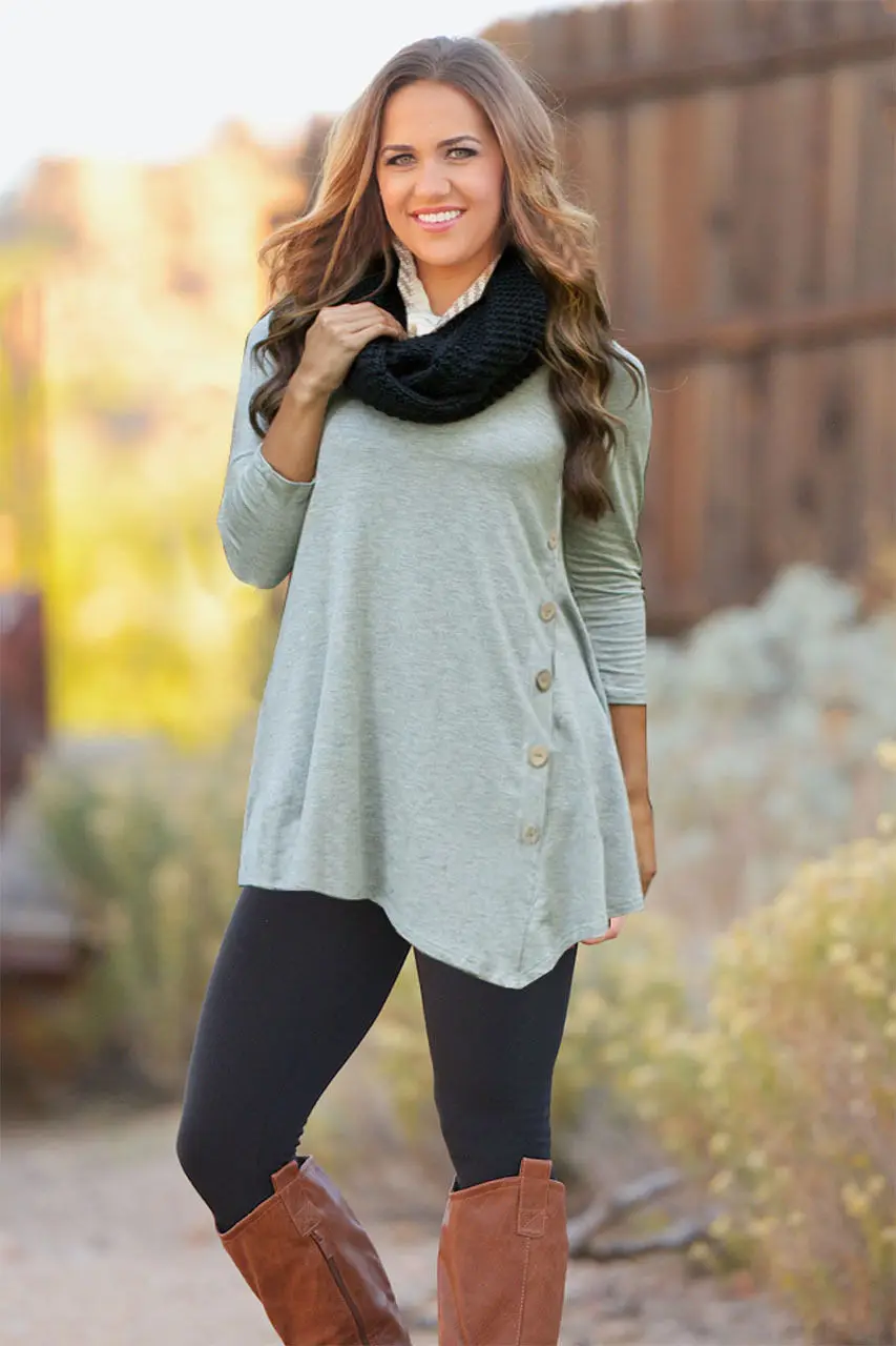 2017 Женская длинная футболка с длинным рукавом вязаный однотонный джемпер