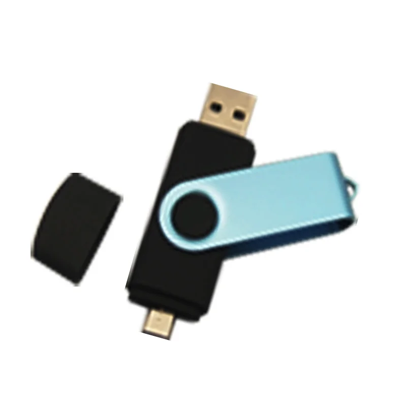 Light Blue OTG USB флеш-накопитель 4 ГБ 8 ГБ 16 ГБ 32 ГБ для Android/Tablet/PC USB 2,0 флеш-накопители с логотипом на заказ, флеш-накопитель U Dick, свадебные подарки - Цвет: Light Blue