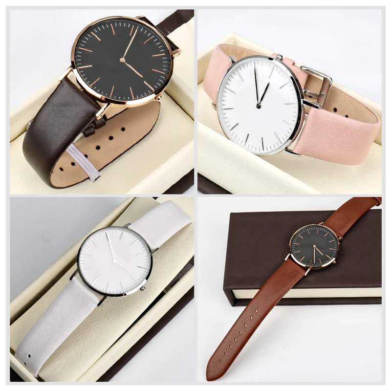 MAIKES New design watchband watch accessories white watch strap 12-24mm thin cow leather watch band women watch bracelet for DW